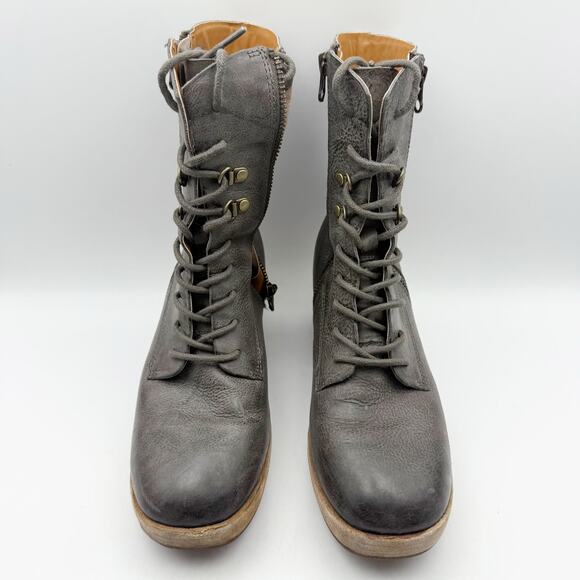 Kork-Ease Womens Raleigh Ankle Boots US 6.5 M EU 37 Dark Grey Leather GUC - Picture 6 of 15